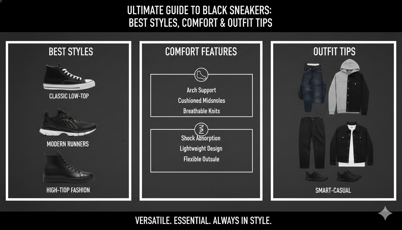 black sneakers